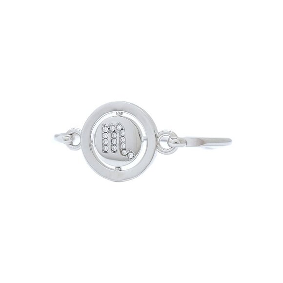 Carolee Scorpio Zodiac Sign Silver Tone Double Sided Charm Bangle Bracelet - Picture 1 of 6